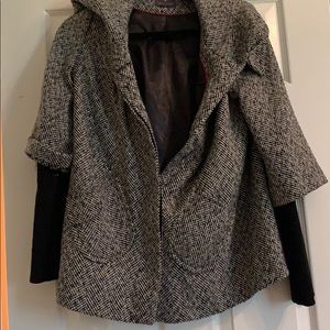 Black and white coat